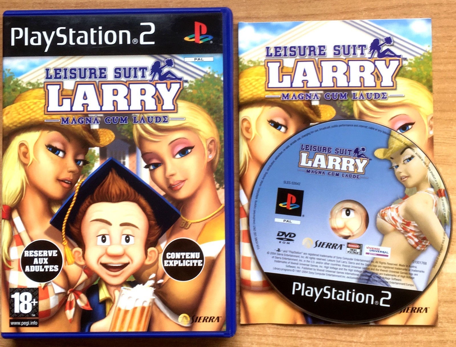LEISURE SUIT LARRY MAGNA CUM LAUDE COMPLET BOÎTE NOTICE SONY PS2 PAL FR CIB OVP