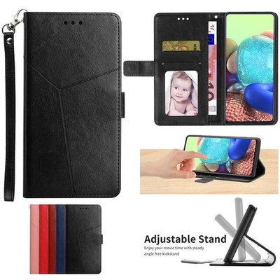 For Samsung Galaxy A16 A15 A14 A13 A12 5G PU Leather Card Wallet Flip Case Strap