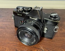 Vintage Vivitar XC-3 35mm Film SLR Camera Body Black With 55mm Lens Not W rking