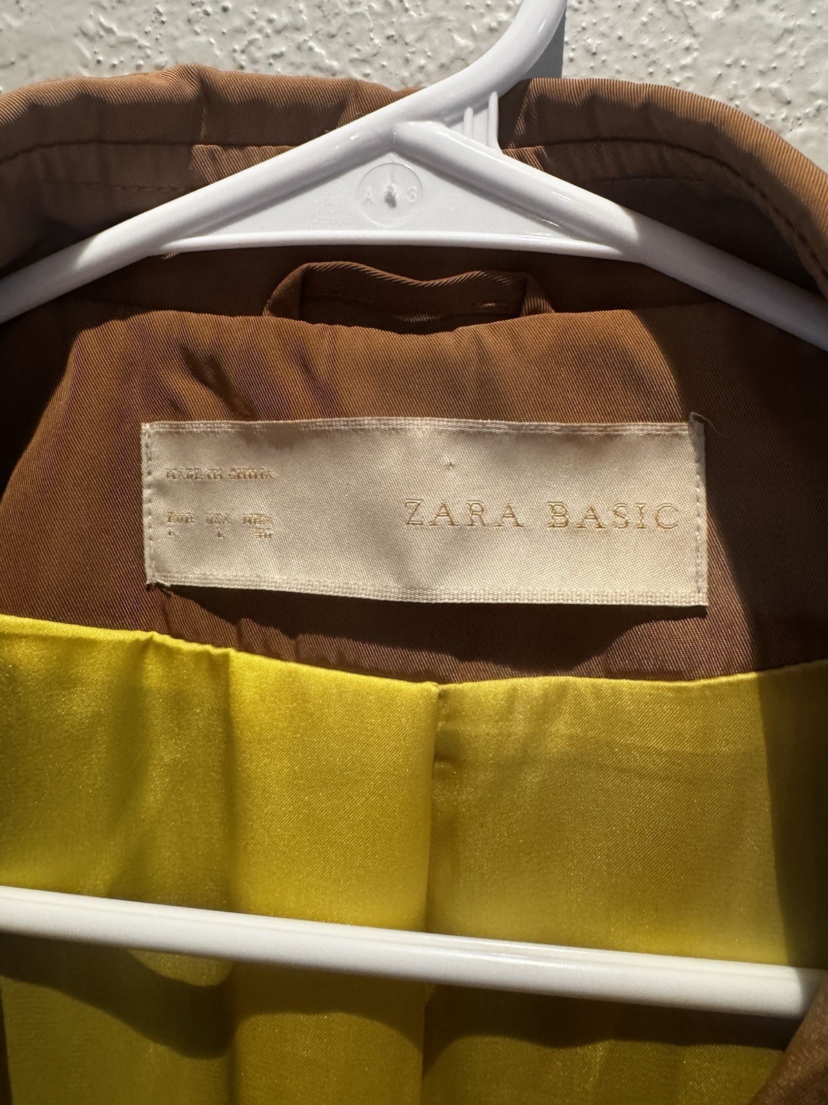 Zara Basic Light Jacket/Raincoat Camel Color Size… - image 4