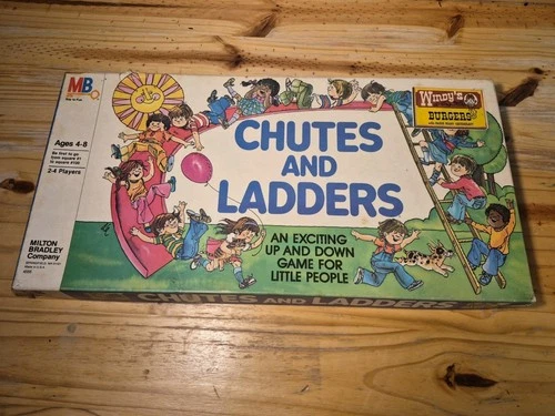 Milton Bradley Chutes and Ladders Board Game Complete Vintage 1970s MB Family