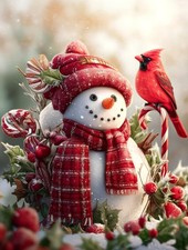 Christmas Snowman Diamond Painting Art Kits for Adults Full Round Drill Gem Art
