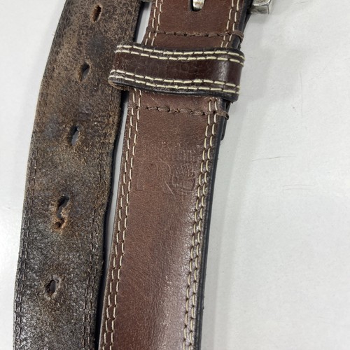 Timberland Pro Brown Genuine Full Grain Leather Work Belt - Men's Size 48 - Picture 7 of 11