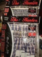 Men's New  Soft 3 Pack Plaid Boxers Size Small 30-32