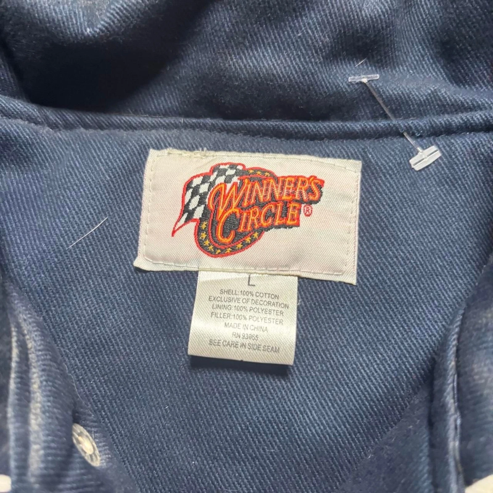Vintage Winners Circle Dale Earnhardt Jr Budweiser nascar Jacket Mens L - product detail image 3