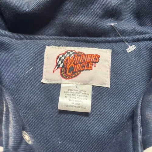 Vintage Winners Circle Dale Earnhardt Jr Budweiser nascar Jacket Mens L image 3