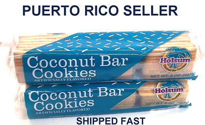 2 Holsum Coconut Cookies Puerto Rico Flag Snacks Spanish Food Candy Choco Cake 