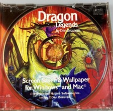 Dragon Legends Wallpaper  Screen Saver Dan Beauvais:PC, Mac 1998,Second Nature 