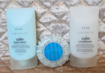 Soap Rusk Rusk Sensories CALM Lot Travel Size Conditioner Soap Lotion Guarana ...