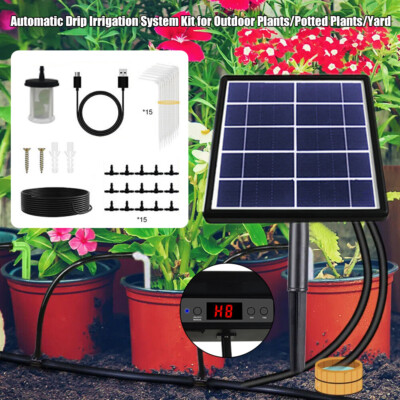 Solar Energy Intelligent Automatic Watering Device Timer Drip Irrigation System