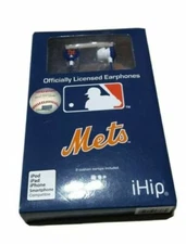 New York Mets Baseball iHip Noise Isolating Earphones Earbuds 