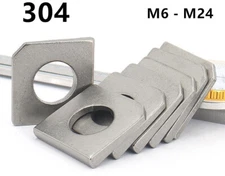 304 Stainless Steel Square Taper Washers For Slot Section M6 M8 M10 M12 M16 M24