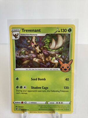 Pokemon Foil Trevenant 015/192 Rare Halloween Trick or Trade Rebel Clash LP