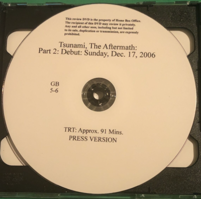 ■深作欣二監督：DVD‐BOX WORKS VOL.⒈ ◆希少/廃盤SAMPLE TSUNAMI, THE AFTERMATH PROMO 2006 FYC DVD HBO ENTIRE MINI-SERIES