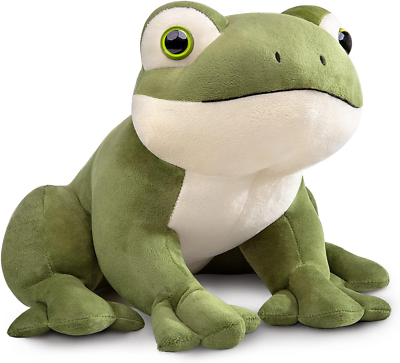 Giant Frog Plush - Lifelike 13 Inch Seated Frog Stuffed Animal