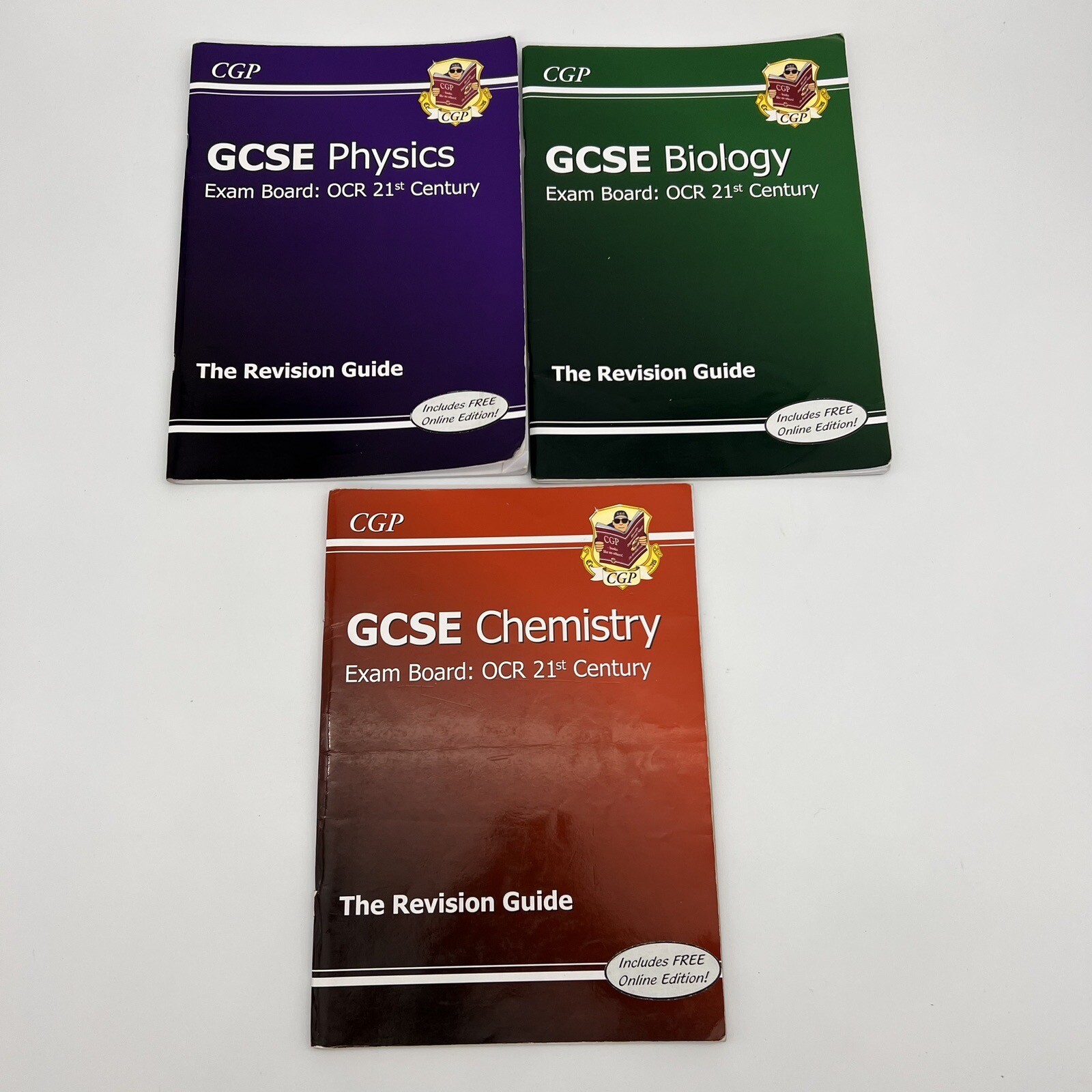 GCSE Physics Biology Chemistry Exam Board OCR 21ST Century CGP x3 Book Bundle