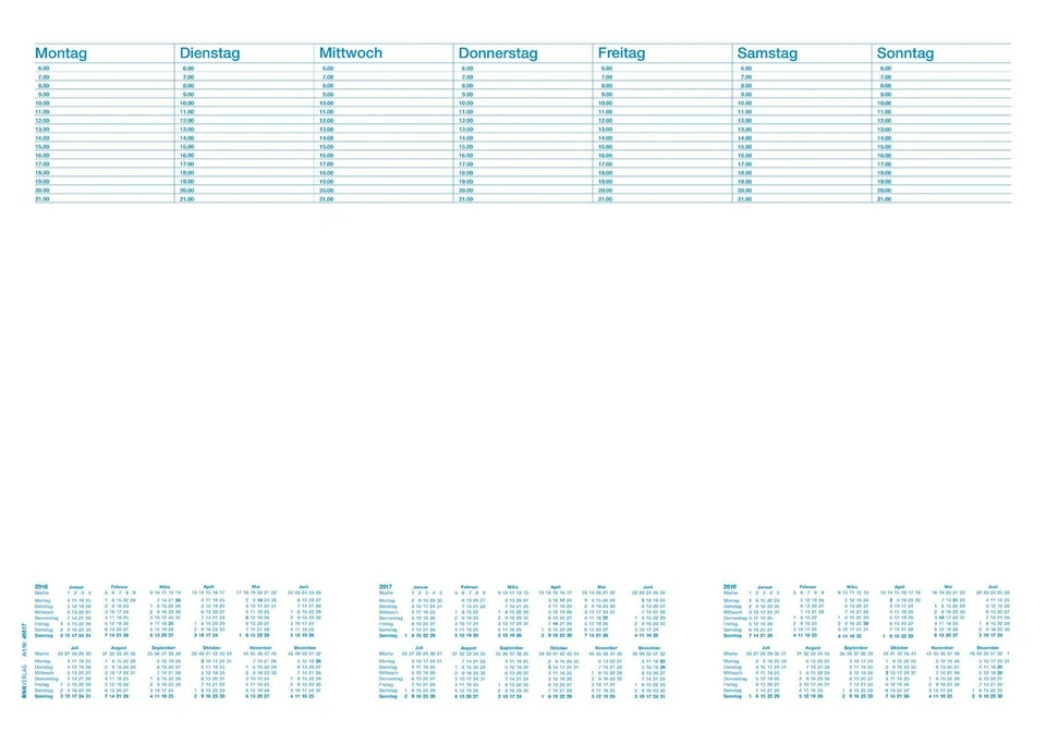 RNK VERLAG Papier Notiz-Schreibtischunterlage / Größe: 60x42cm / 30 Blatt