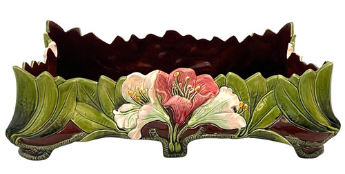 Antique Art Nouveau Secessionist Julius Dressler Majolica Window Box Planter