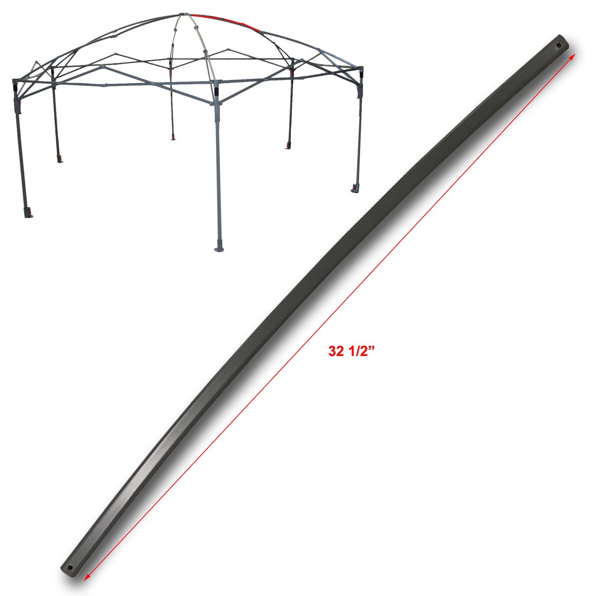 12x12 Canopy Replacement Coleman Center Truss Frame Parts | Gray, Metal ...