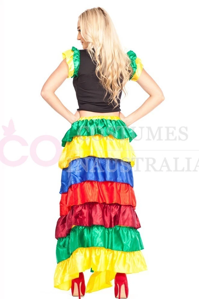 Disfraz de Señorita Española Bailarina Flamenca Damas Vestido Elegante Conjunto de Fiesta Foto 4 de 4