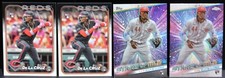 4 2024 ELLY DE LA CRUZ Rookie Topps & Topps/Chrome Stars of the MLB w/Refractor