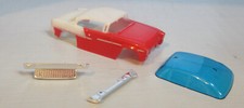 "NEW" T-DASH 50'S COUPE RED/WHITE TWO TONE T JET BODY BLUE WINDSHIELD