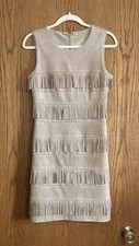 Calvin Klein Faux Suede Dress - Tan - Size 4