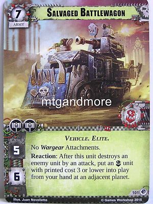 Warhammer 40000 Conquest LCG - Salvaged Battlewagon  #101 - Wrath of the Crusade