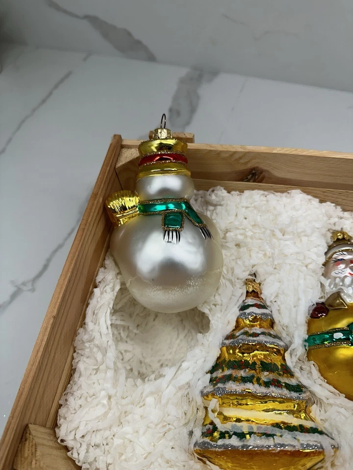 Kurt Adler Polonaise Jolly Holiday Gift 3 Piece Set Custom for Old Storefront - Image 3 of 4