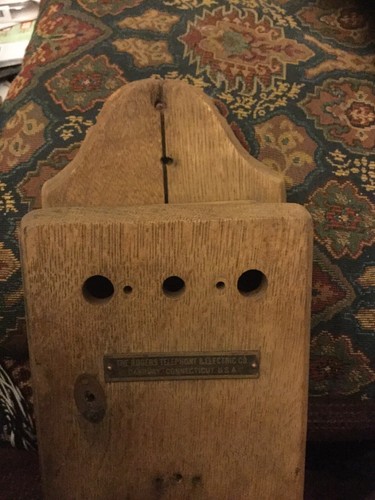 Antique Rare The Rogers Telephone & Electric Co. Danbury Ct. USA Wall Mount Box - 第 6/7 張圖片