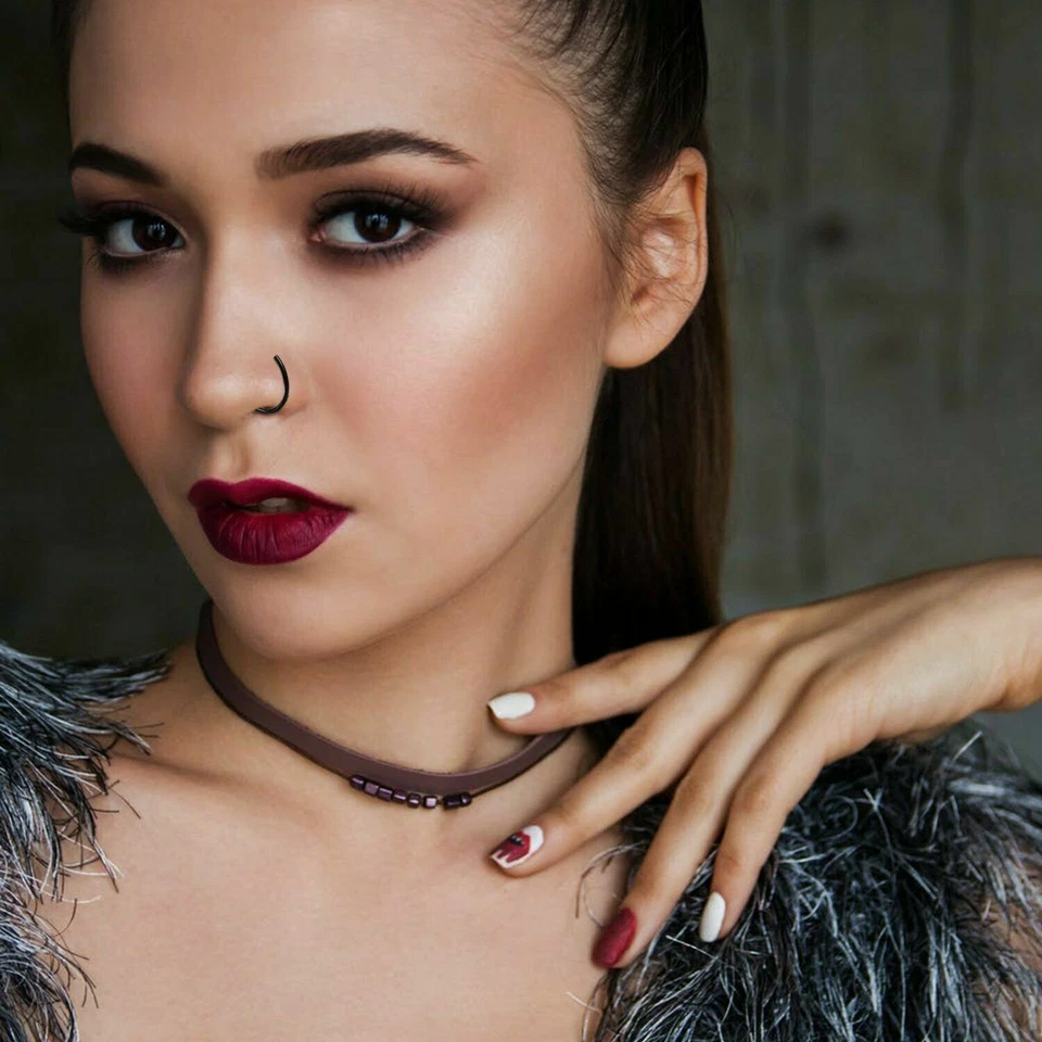 Conjunto de 21 piezas de piercing corporal con dije de pasador de nariz circonita cúbica de acero quirúrgico 20G joyería Foto 3 de 4