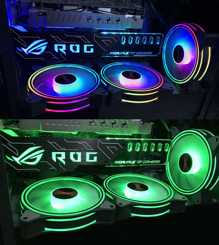 RGB Graphic Card Bracket Addressable LED 3-pin 5V Brace GPU Sync Light Fix Video - Image 4 of 4