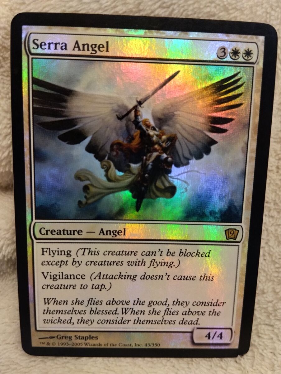 MTG 慈悲深きセラ　英語版　foil psa9 MTG SERRA ANGEL FOIL ENG [Good] 9th Ninth Edition 2005 Rare