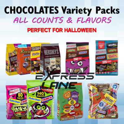 Chocolate Variety Packs Mini Halloween party size sweets all flavor count CHOOSE