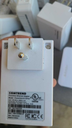 Comtrend 240 VAC 1200 Mbps Powerline Ethernet Bridge Adapter PowerGrid 9172PoE - Picture 3 of 3