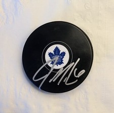 JAKE MCCABE AUTOGRAPH SIGNED NHL HOCKEY LOGO PUCK TORONTO MAPLE LEAFS AUTO