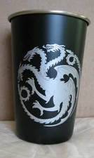 NEW HBO GAME OF THRONES HOUSE TARGARYAN SIGIL AND MOTTO DRINKING CUP