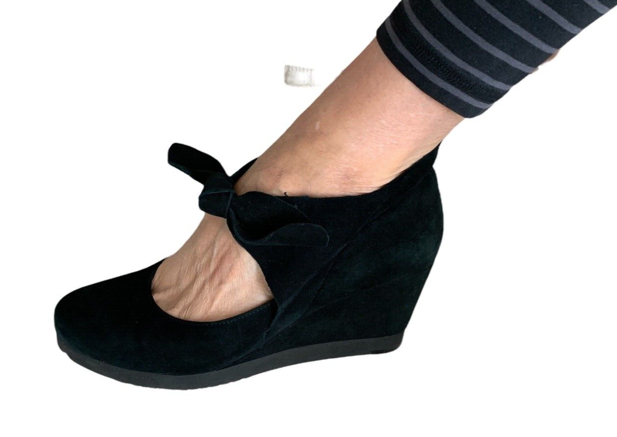 Dawnest Platform Wedge Suede Heels 