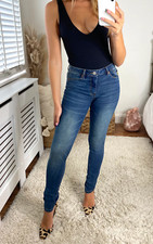 Lois Jeans Donna Lua Push Up – Skinny Elasticizzato, Lunghezza 31 Pollici, Vita Media, UK 6-20, Blu