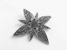 John Hardy Signed Celtic Star/Maltese Cross Scarf/Hair/Dress Clip - SILVER STAR