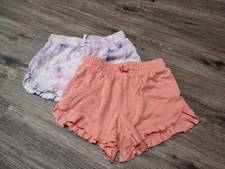 Girls So Shorts Size 12 Lot Of 2, 60 Cotton. Pink Purple Tie Dye Coral