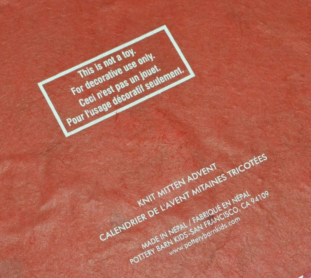 Pottery Barn Kids Knit Stockings Advent Calendar CHRISTMAS Countdown Garland