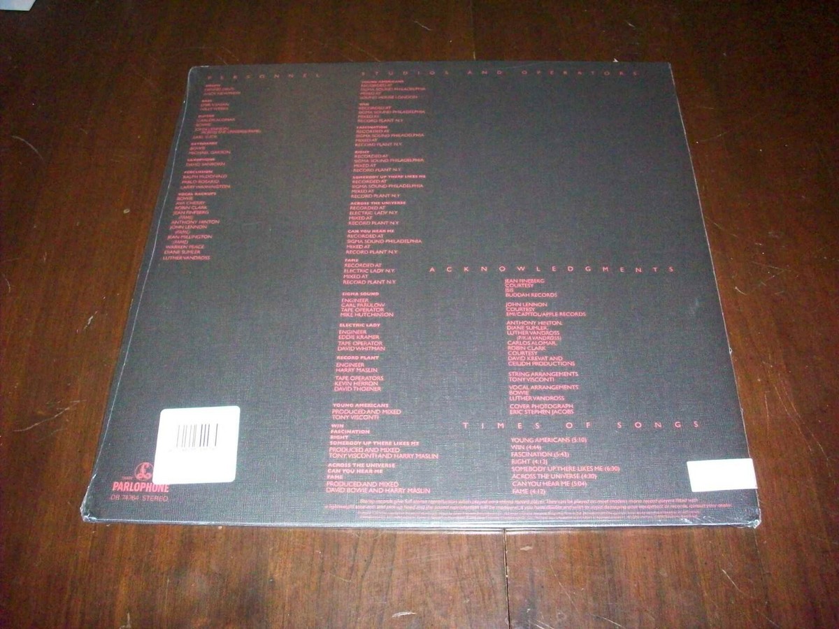 David Bowie, Young Americans , 2017 Parlophone Press .New 180 Gram
