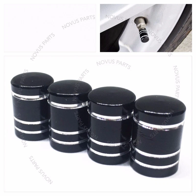 For Cadillac Escalade Escalade ESV CTS Valve Stem Cover Black Set of 4 Vehicle - Image 4 of 4