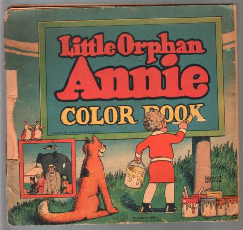 Little Orphan Annie Color Book #2035 1930-Harold Gray art-P/FR - 第 1/2 張圖片