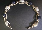Silver Wire, Blue Lapis, Natural Pearls, Artisan Bracelet/Earring Set — photo 9