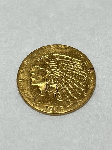 Goldmünze Indian Head Quarter Eagle 1915 2,5 $ 2,50 - Bild 4 von 6