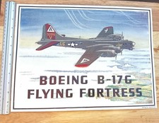 METAL SIGN of BOEING B-17 G FLYING FORTRESS AAA Sign Co. WWII Airplane