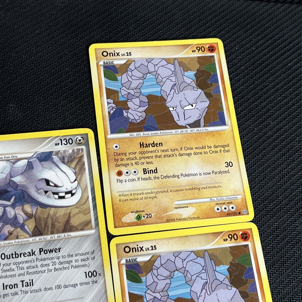 Onix 69/100 Steelix 28/100 Stormfront Pokemon Card English