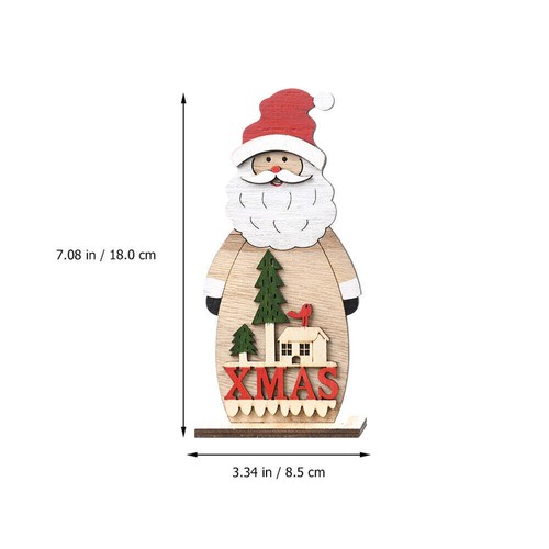 Pupazzo di neve in legno di Natale da 3 pezzi Alter Decorazione Decorazione nata - Foto 11 di 12